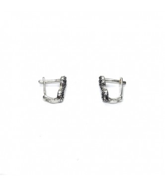 E000910 Genuine Sterling Silver Earrings Solid Hallmarked 925 Handmade